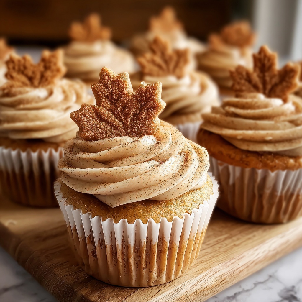 Pumpkin Cupcakes with Maple Frosting Recipe - Recipe Image