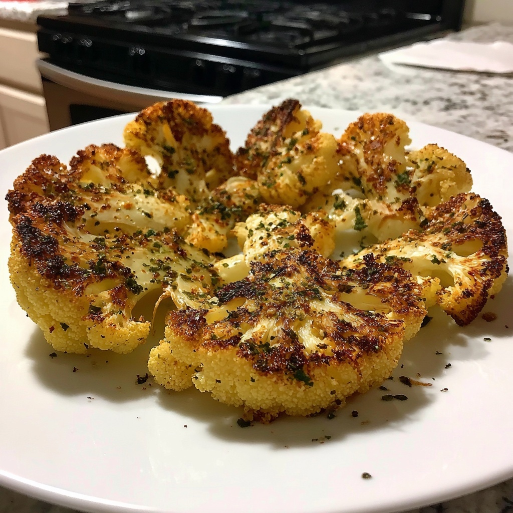 Crispy Baked Cauliflower Steaks Recipe - Recipe Image