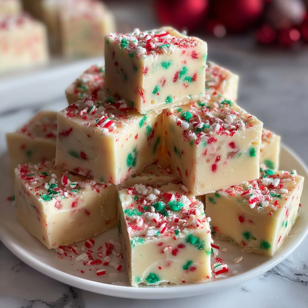 Candy Cane Fudge Recipe - Recipe Image