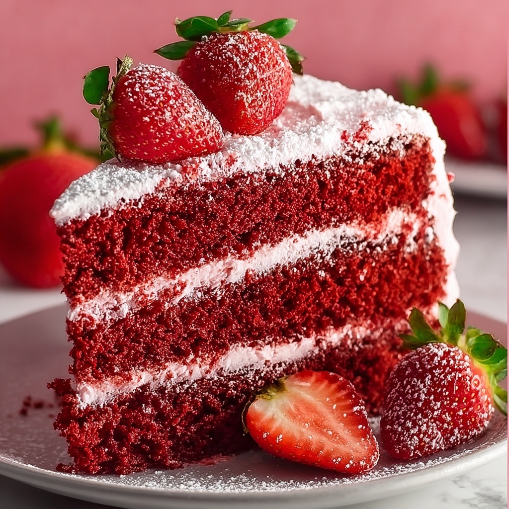 Strawberry Velvet Cake Recipe - Recipe Image