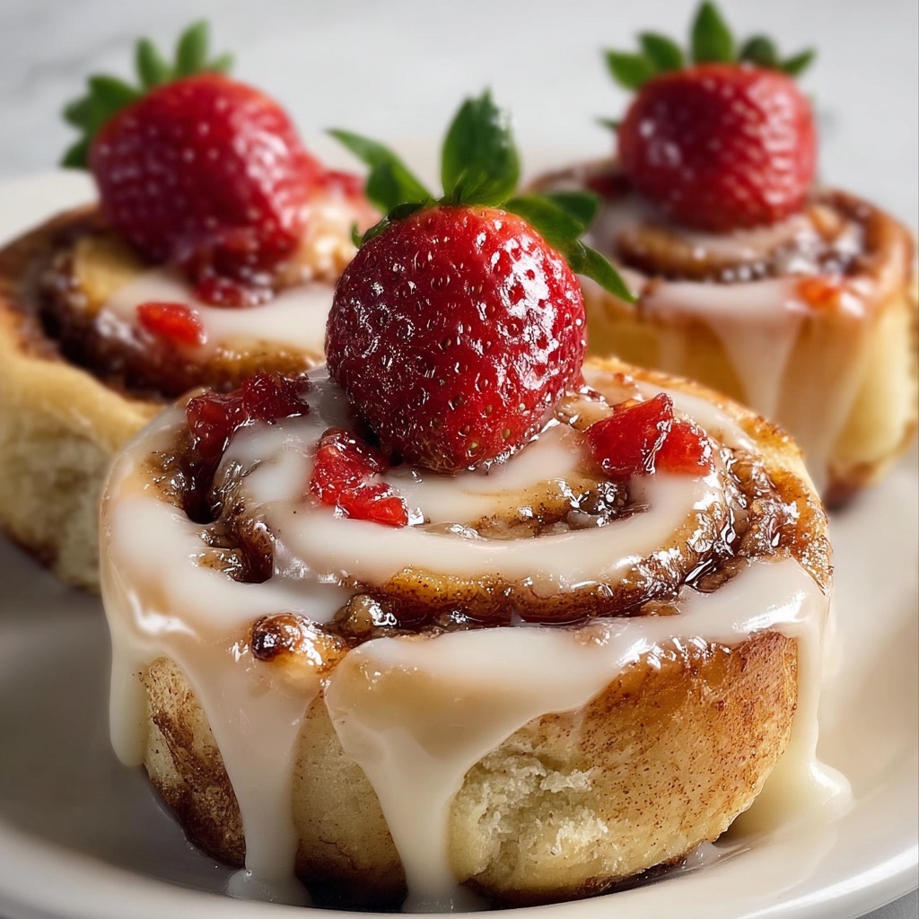 Strawberry Cheesecake Cinnabon Rolls Recipe - Recipe Image