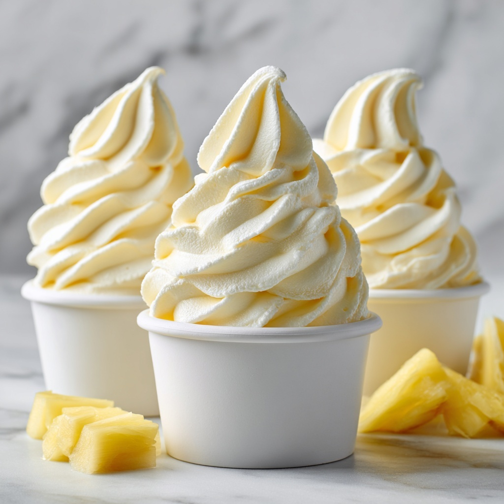 Homemade Pineapple Soft Serve Ice Cream Recipe - Recipe Image