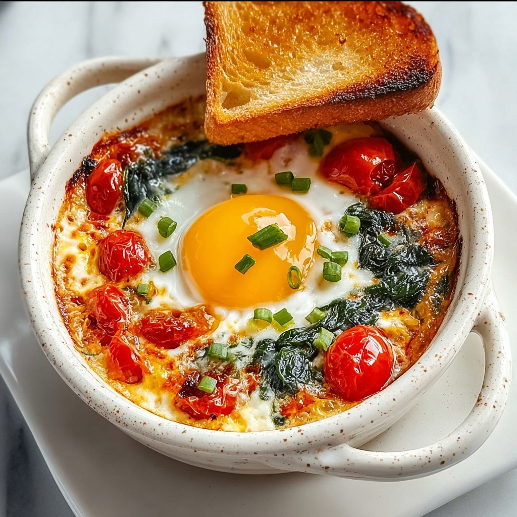 Baked Feta Eggs Breakfast Recipe - Recipe Image