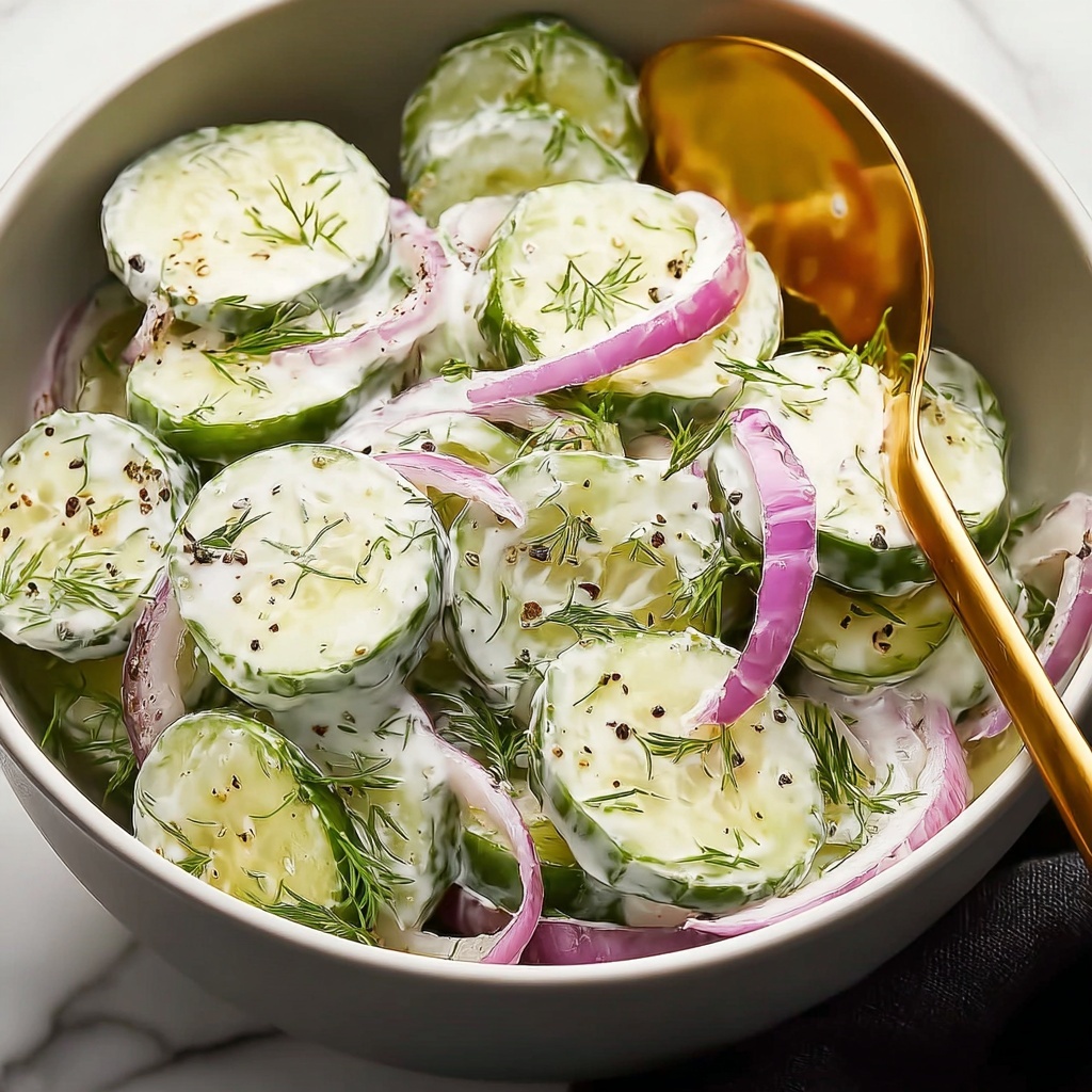 Creamy Cucumber Salad Recipe - Recipe Image