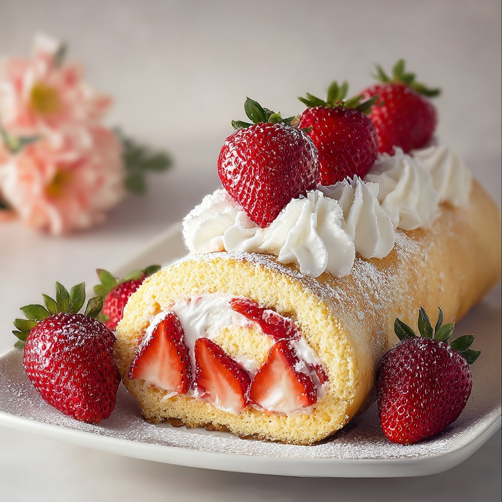 Strawberry Shortcake Roll Recipe - Recipe Image
