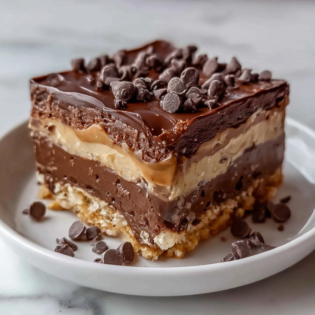 Chocolate Peanut Butter Lasagna Recipe - Recipe Image