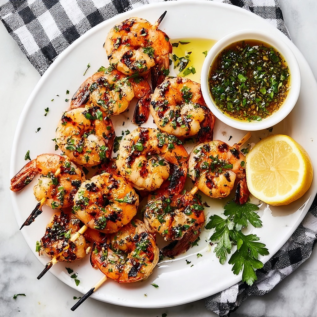 Garlic Grilled Shrimp Skewers Recipe - Recipe Image