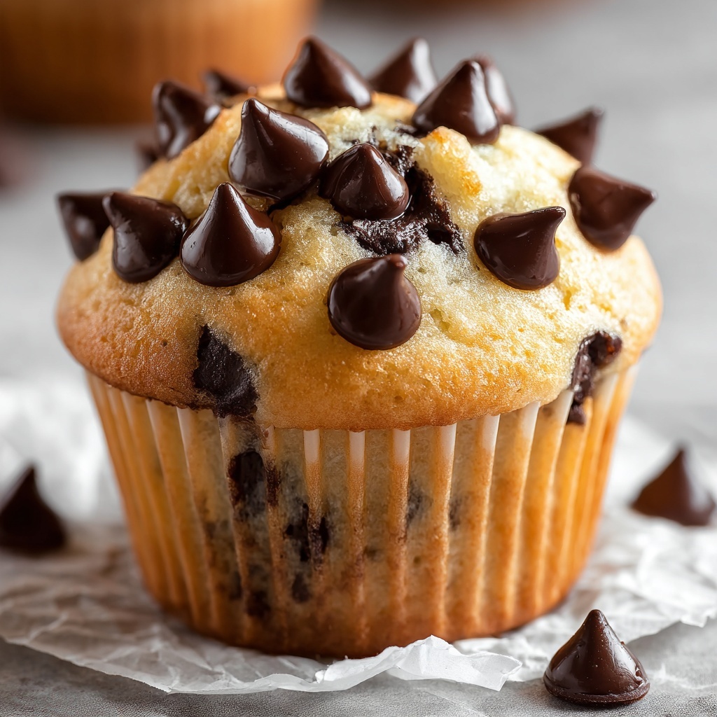 Bakery-Style Chocolate Chip Muffins Recipe - Recipe Image