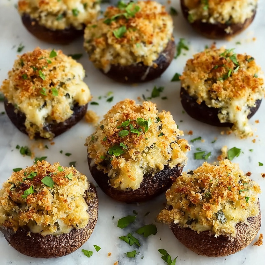 Stuffed Mushrooms with Parmesan, Cream Cheese, and Fresh Herbs Recipe - Recipe Image