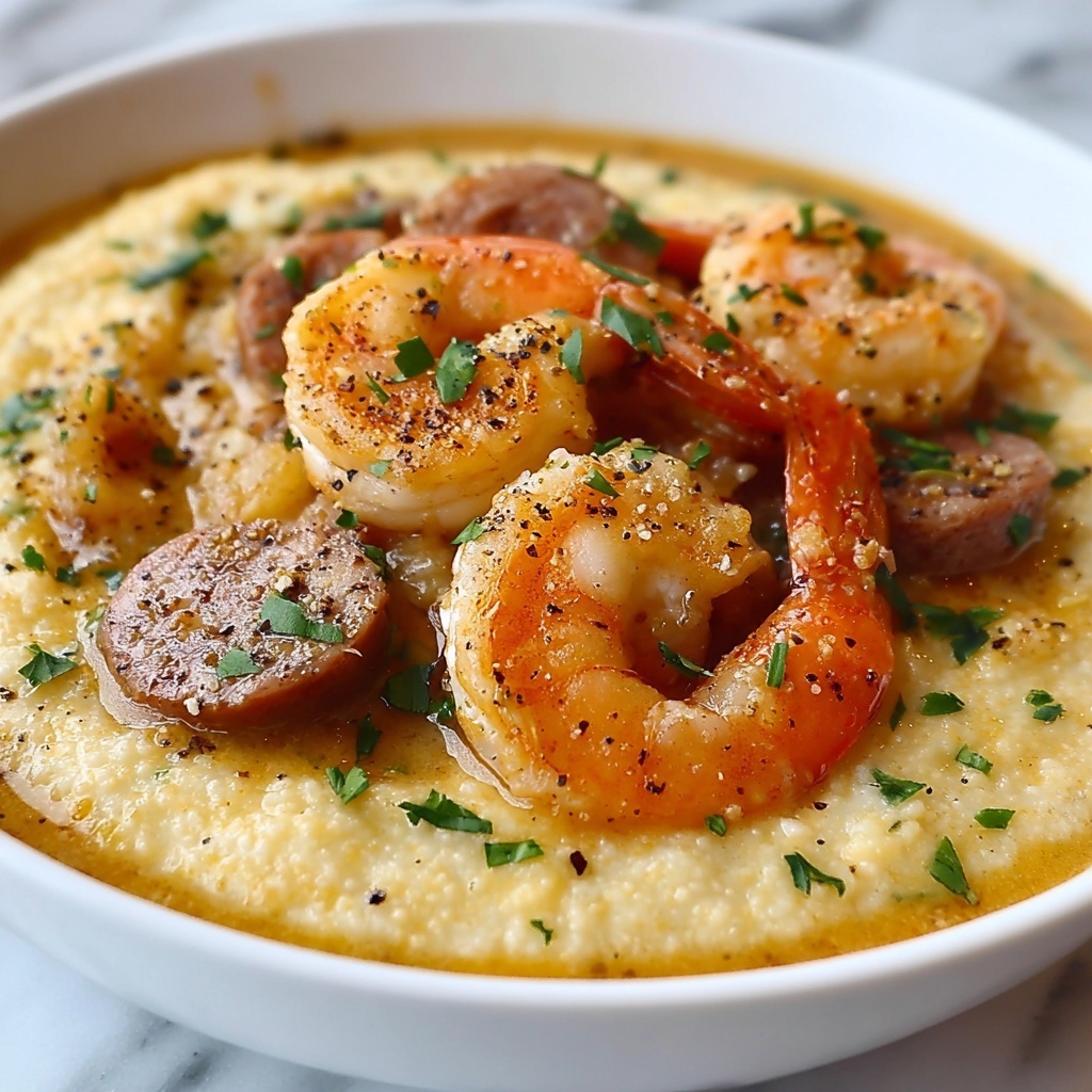 Creamy Lowcountry Shrimp and Grits Recipe - Recipe Image
