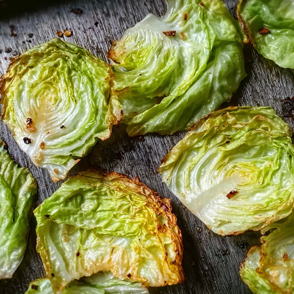 Baked Crispy Cabbage Chips Recipe - Recipe Image