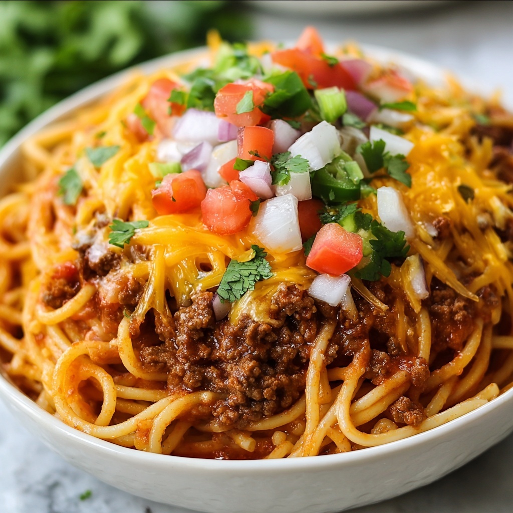 Best Taco Spaghetti Recipe - Recipe Image