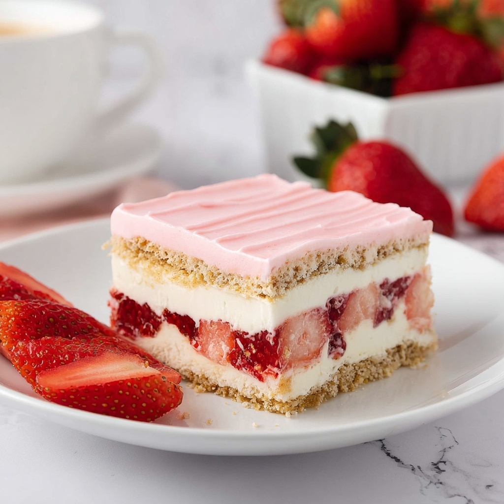 Strawberry Eclair Cake Recipe - Recipe Image