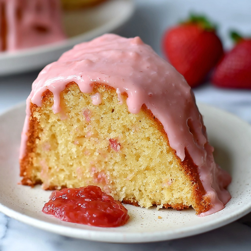 Pound Cake with Strawberry Icing Recipe - Recipe Image