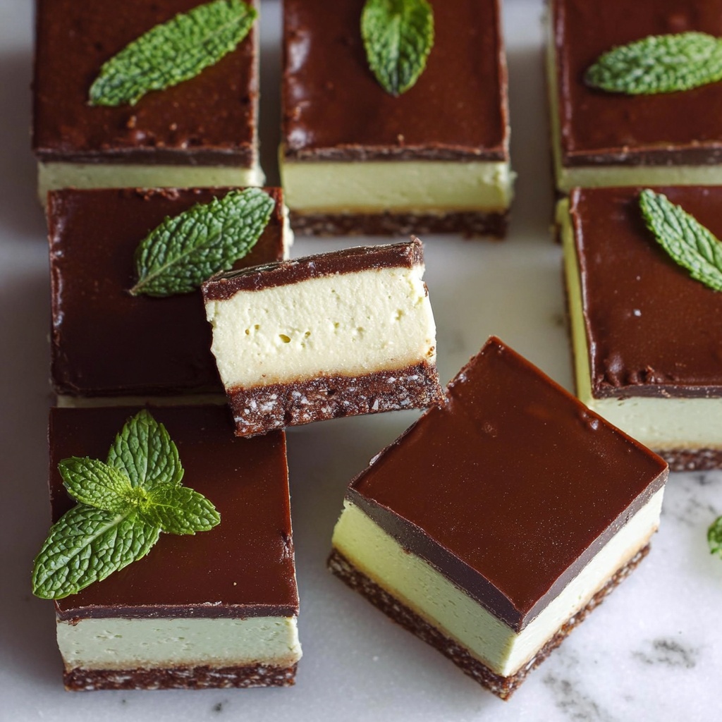 Vegan Mint Chocolate Slice Recipe - Recipe Image