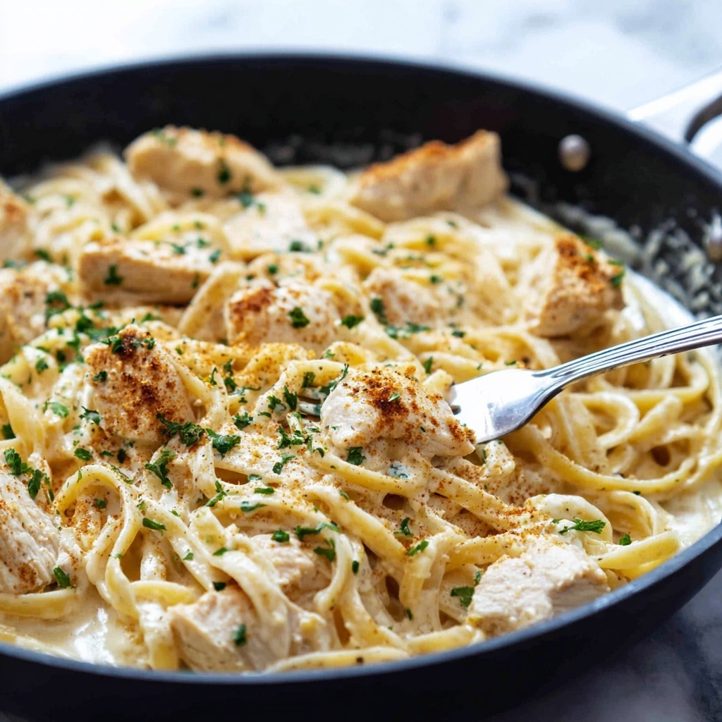 One Pot Cajun Chicken Alfredo Recipe - Recipe Image