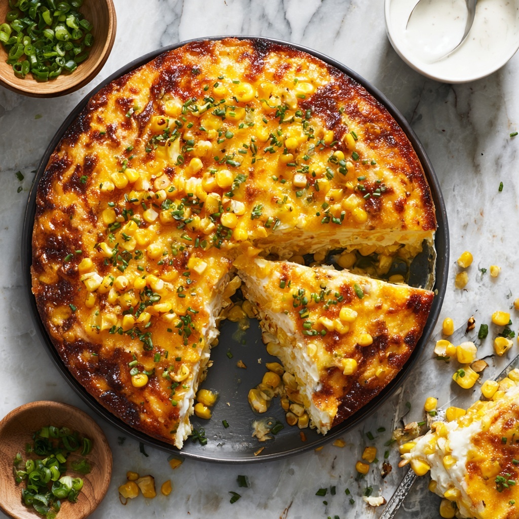 Cheesy Cream Cheese Corn Casserole Recipe - Recipe Image