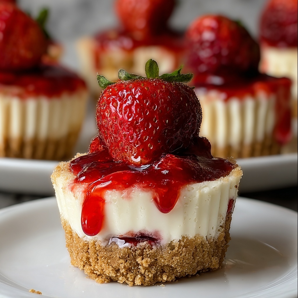 Mini Strawberry Cheesecake Cupcakes Recipe - Recipe Image