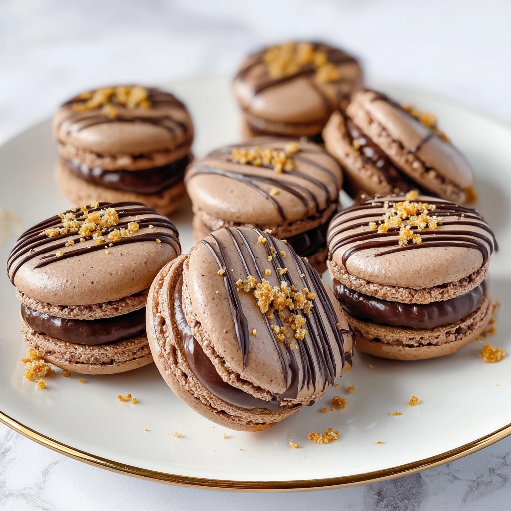 Nutella Drizzle Macaron Recipe - Recipe Image