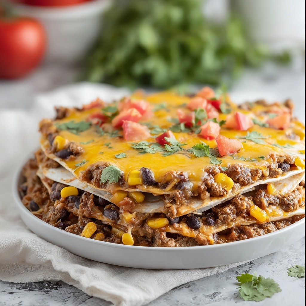 Taco Casserole with Tortillas Recipe - Recipe Image