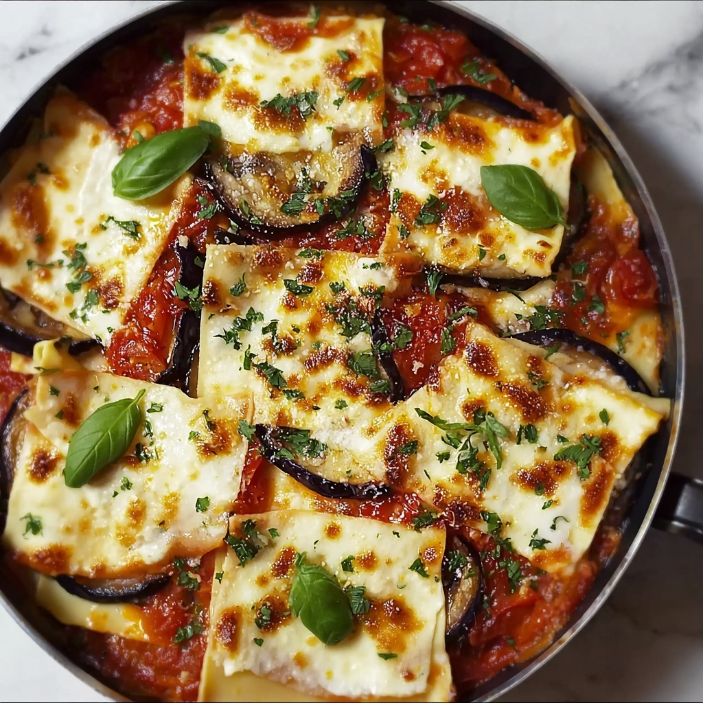 Easy Skillet Vegetable Lasagna Recipe - Recipe Image