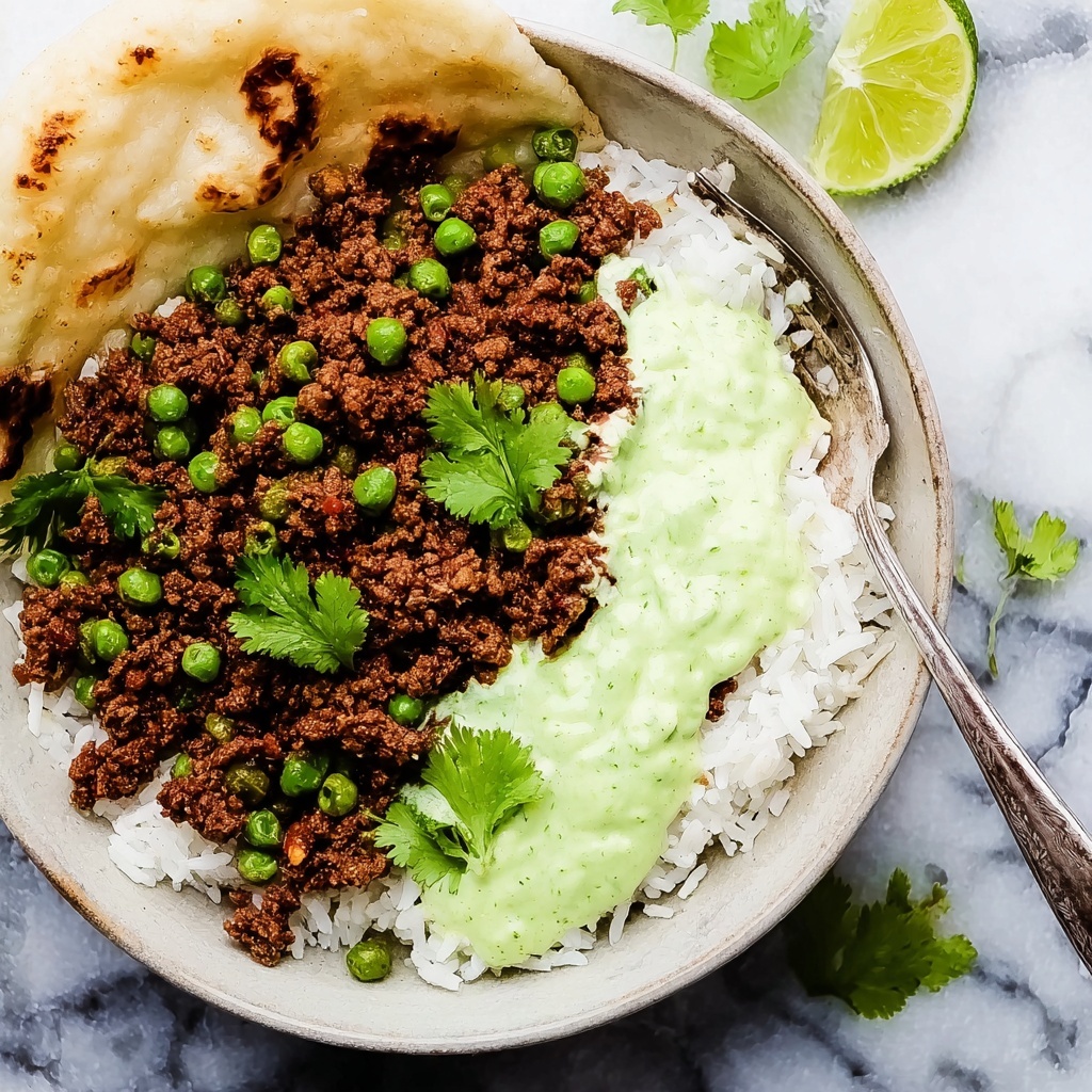Curried Ground Beef with Peas Recipe - Recipe Image