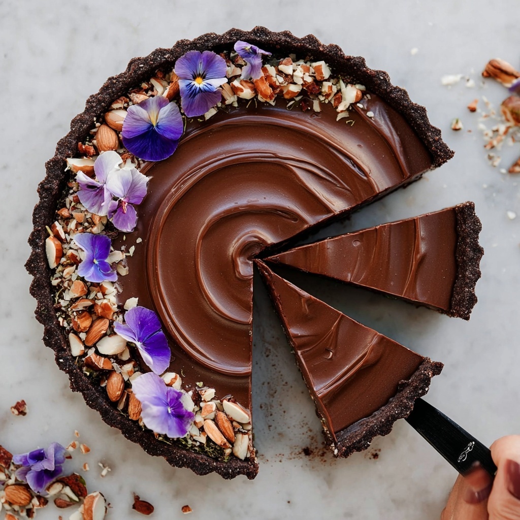 Chocolate Hazelnut Tart (Vegan) Recipe - Recipe Image