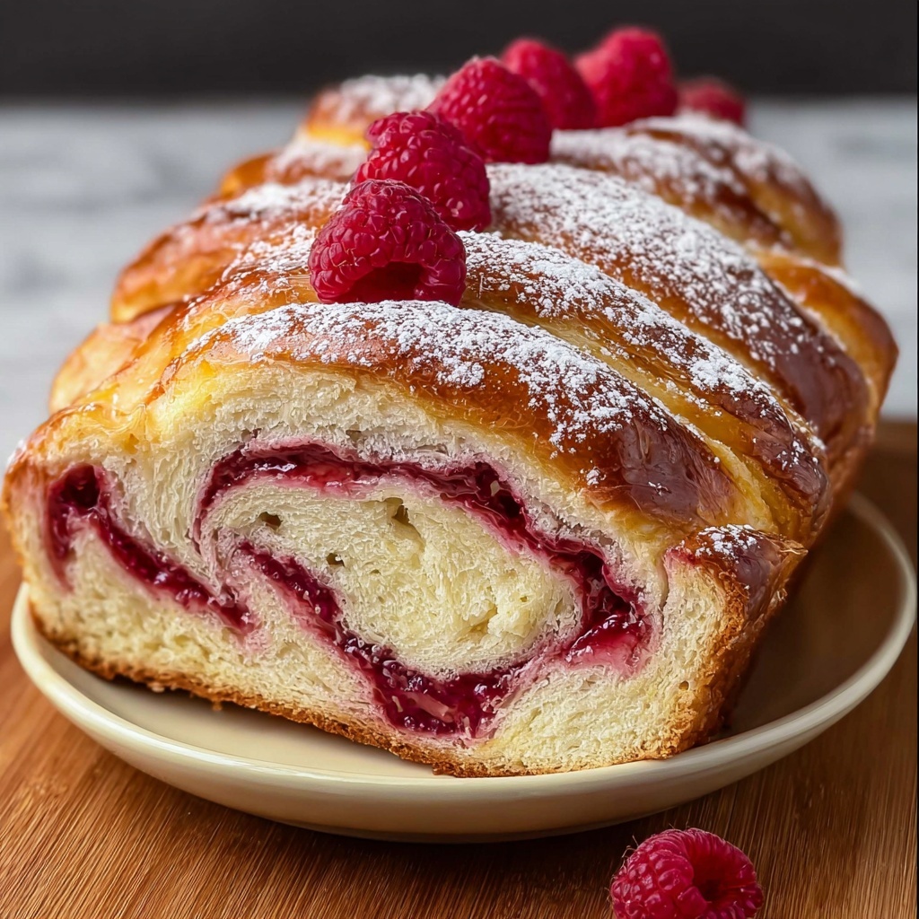 Raspberry Swirl Brioche Loaf Recipe - Recipe Image