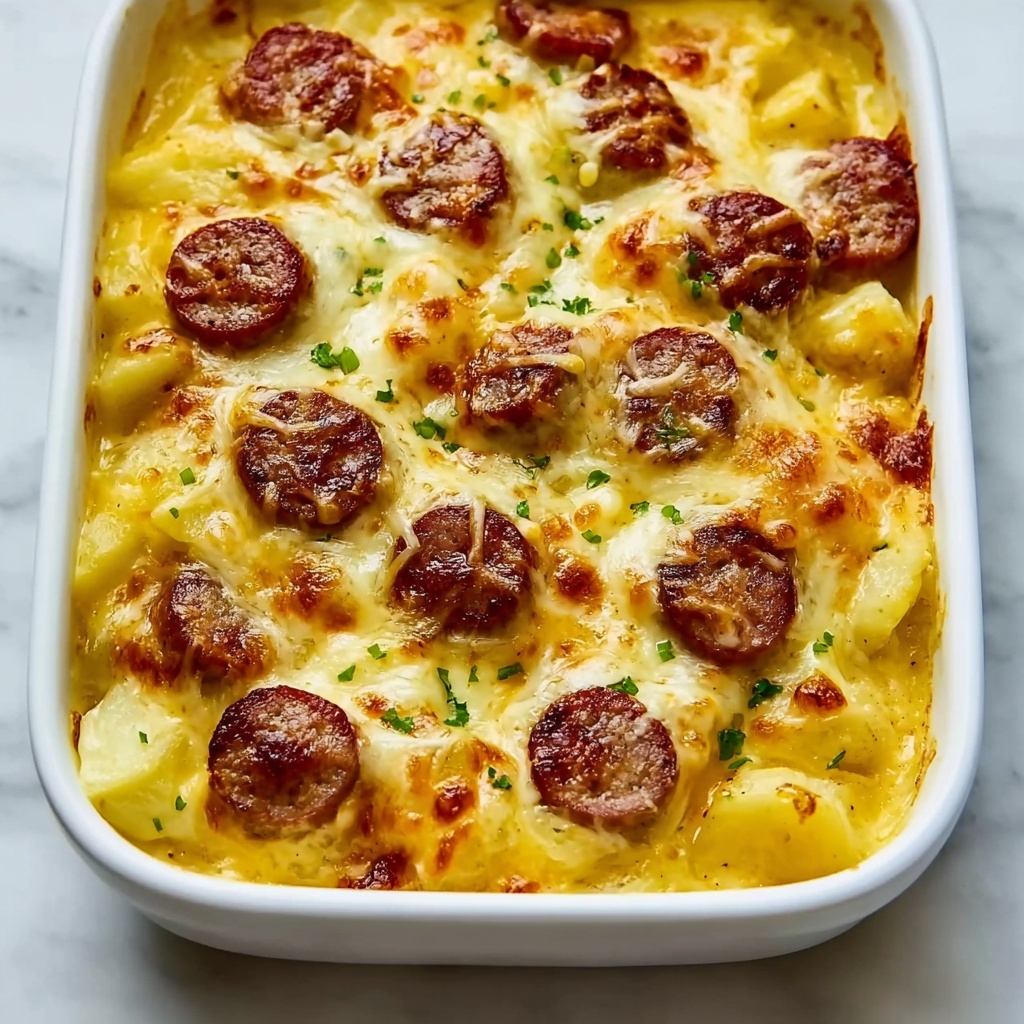 Cheesy Ranch Potatoes with Smoked Sausage Recipe - Recipe Image