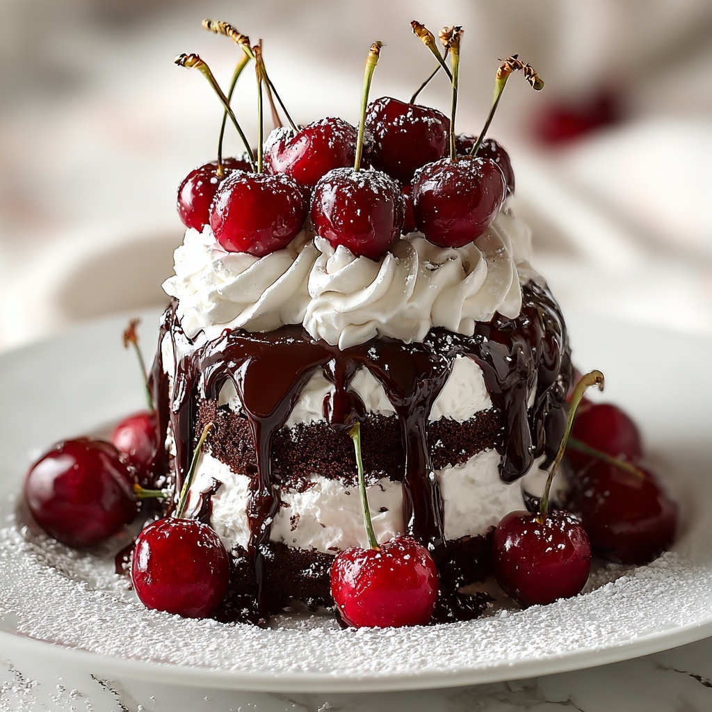 Swiss Chocolate Cherry Roll Cake Recipe - Recipe Image