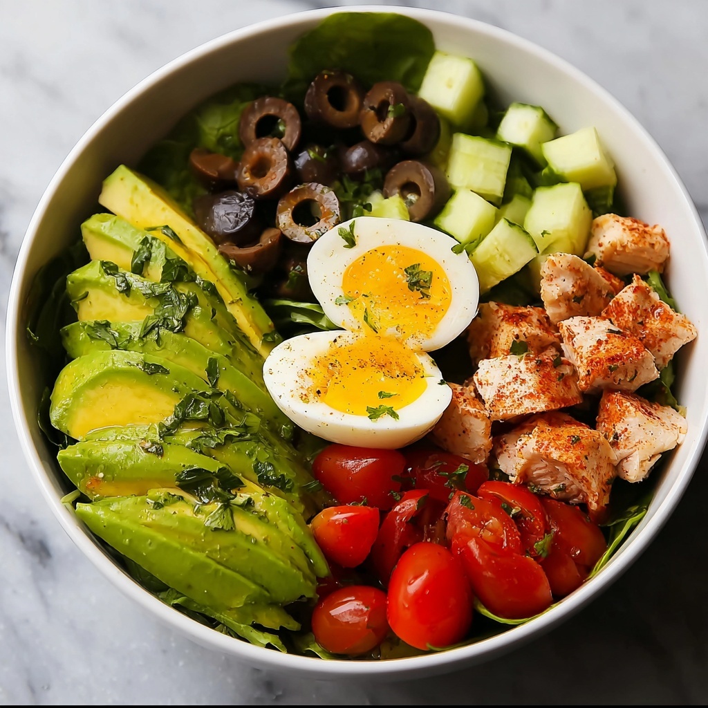 High-Protein Avocado Chicken Salad with Egg Recipe - Recipe Image