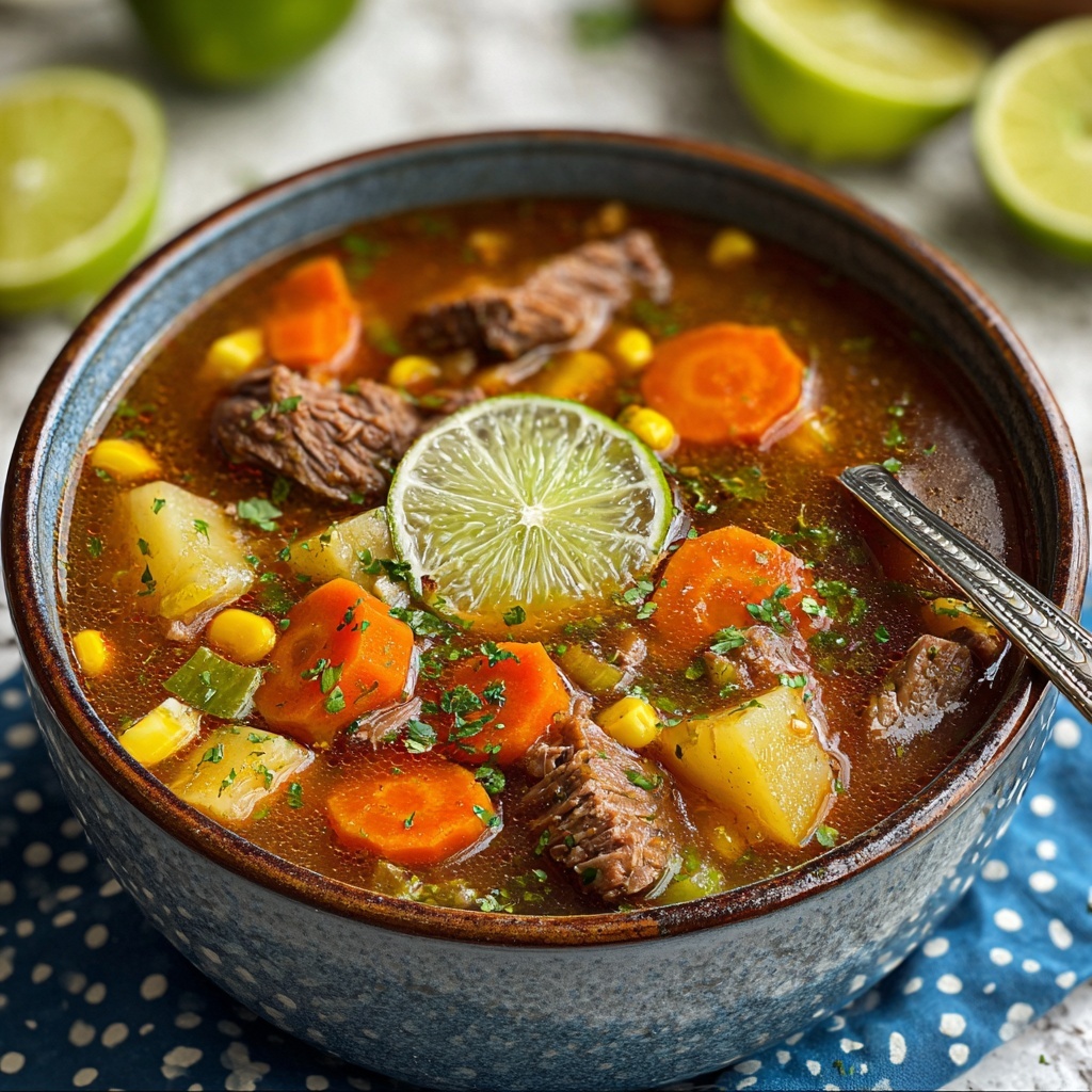 Caldo de Res (Mexican Beef Vegetable Soup) Recipe - Recipe Image