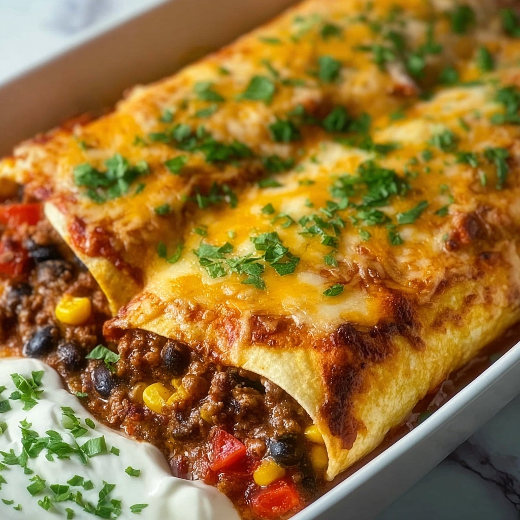 Cheesy Tortilla Meat Bake Recipe - Recipe Image