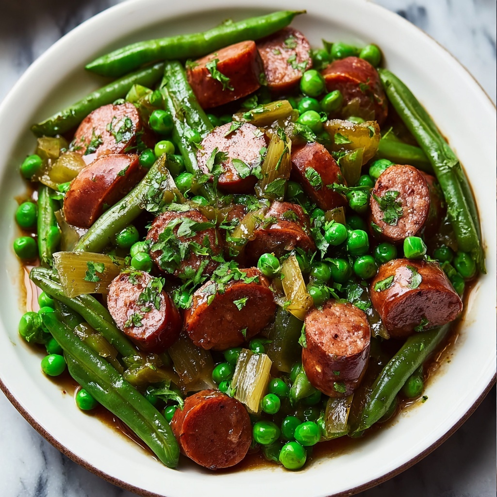 Crockpot Kielbasa and Green Beans: A Flavorful Delight Recipe - Recipe Image