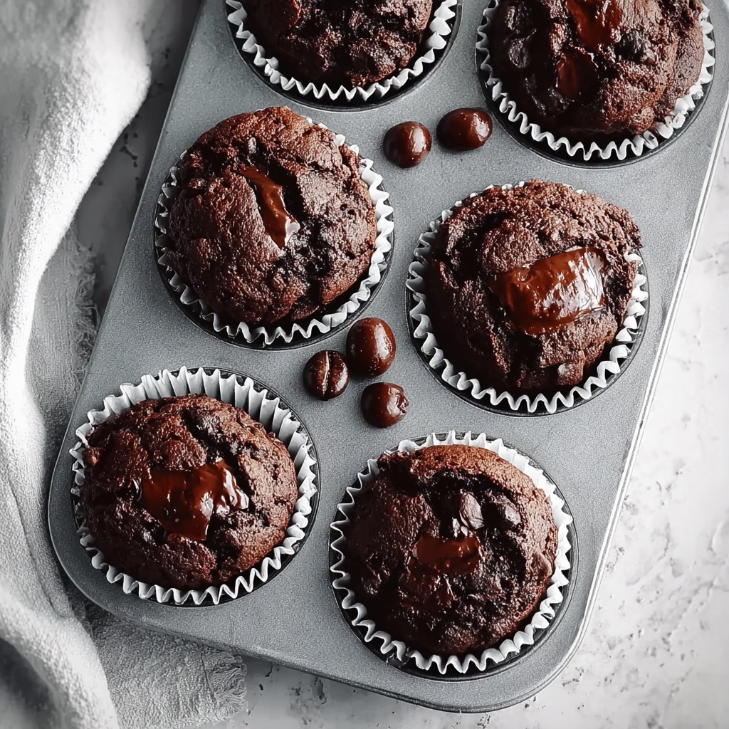 Decadent Double Chocolate Espresso Muffins Recipe - Recipe Image