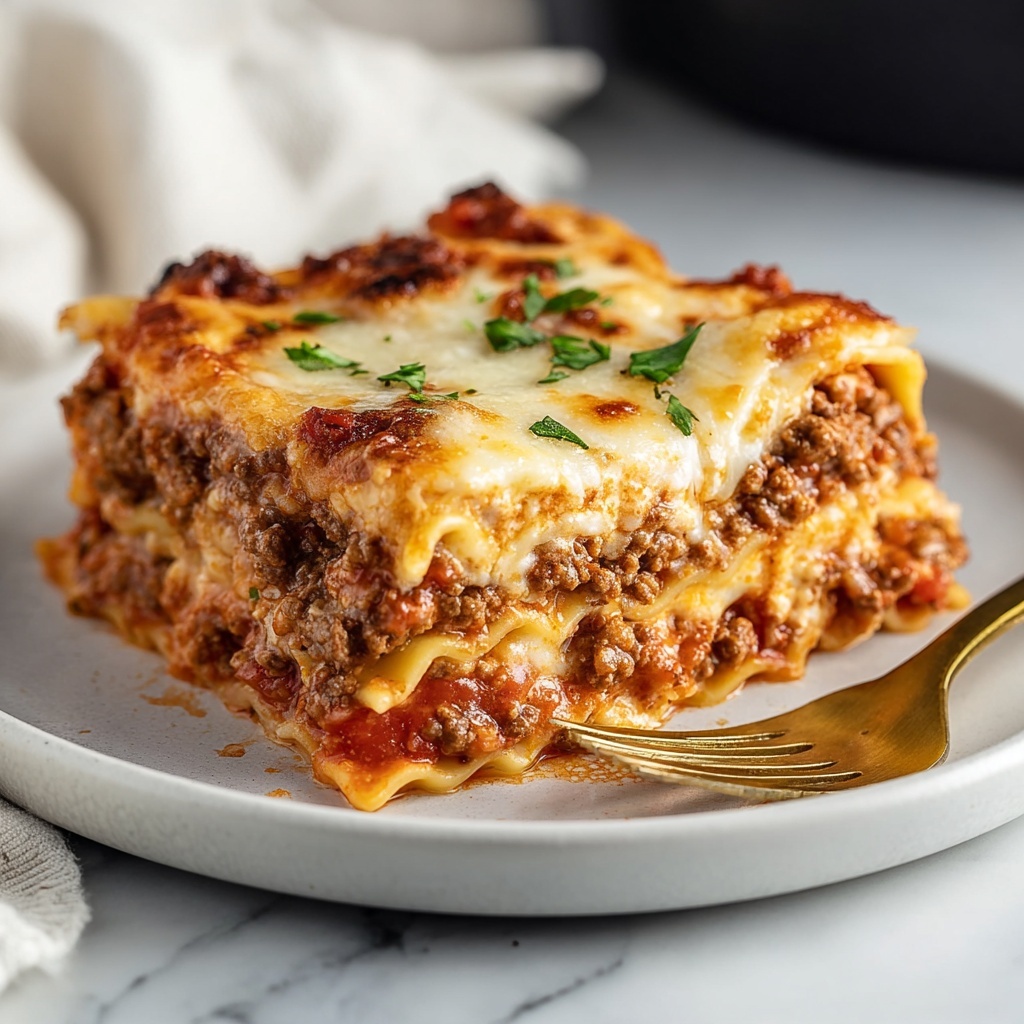 Classic Lasagna with Meat Sauce Recipe - Recipe Image