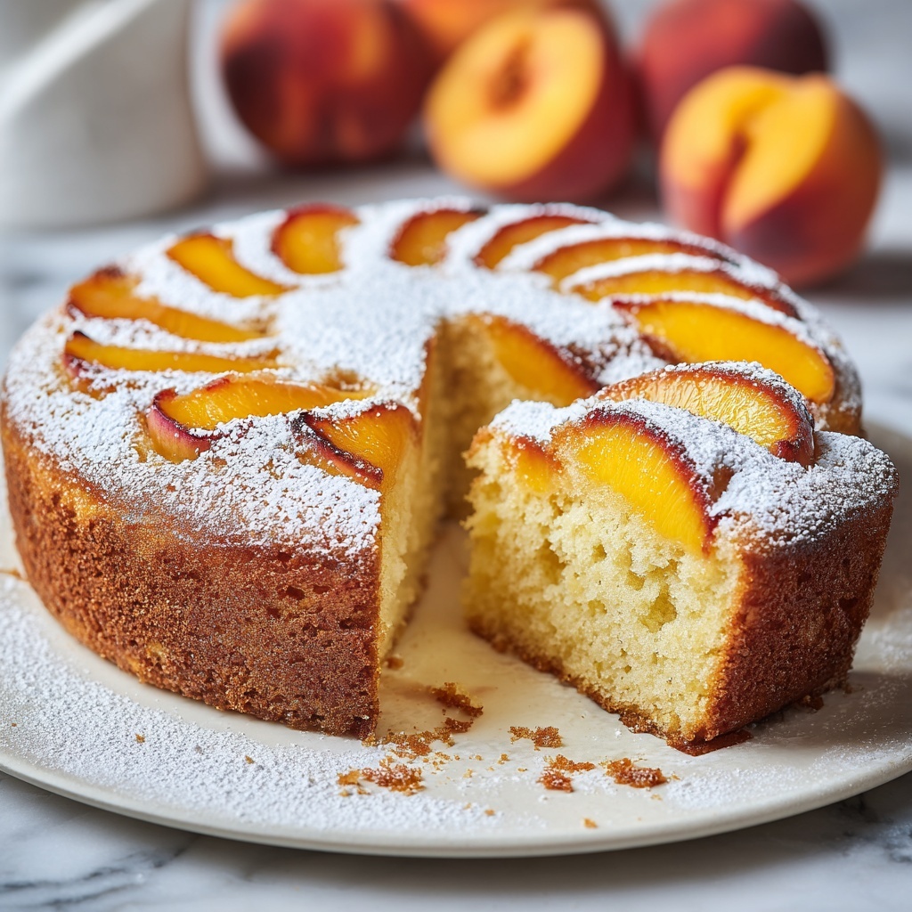 Fresh Peach Cake Recipe - Recipe Image