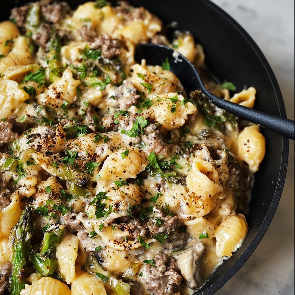 Philly Cheesesteak Pasta Recipe - Recipe Image