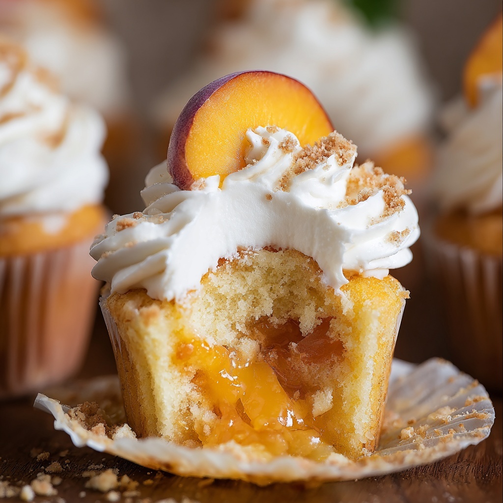 Peach Cobbler Cupcakes Recipe - Recipe Image