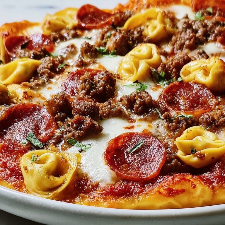 Meat Lovers Pizza Tortellini Bake Recipe