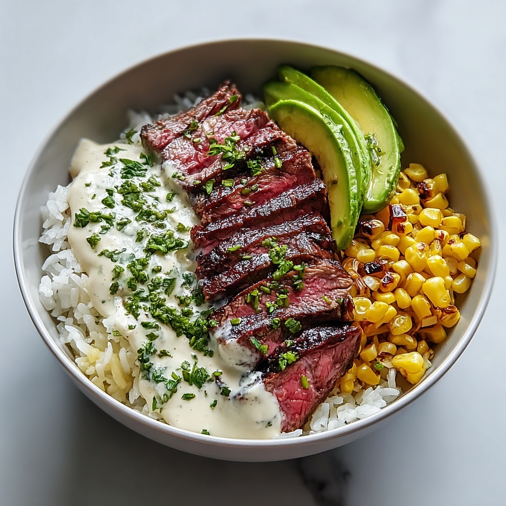 Steak, Avocado & Roasted Corn Bowl Recipe - Recipe Image