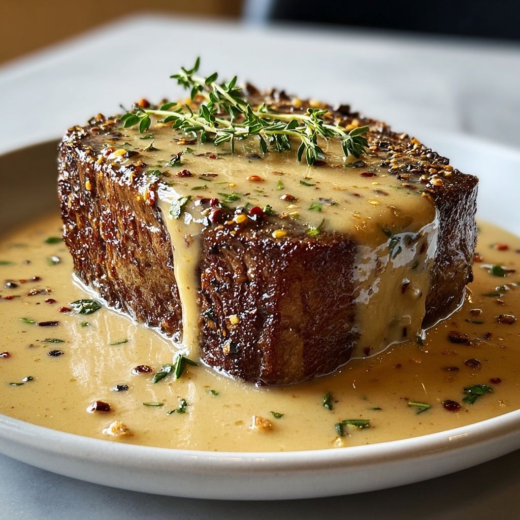 Creamy Garlic Sauce Steak Recipe - Recipe Image