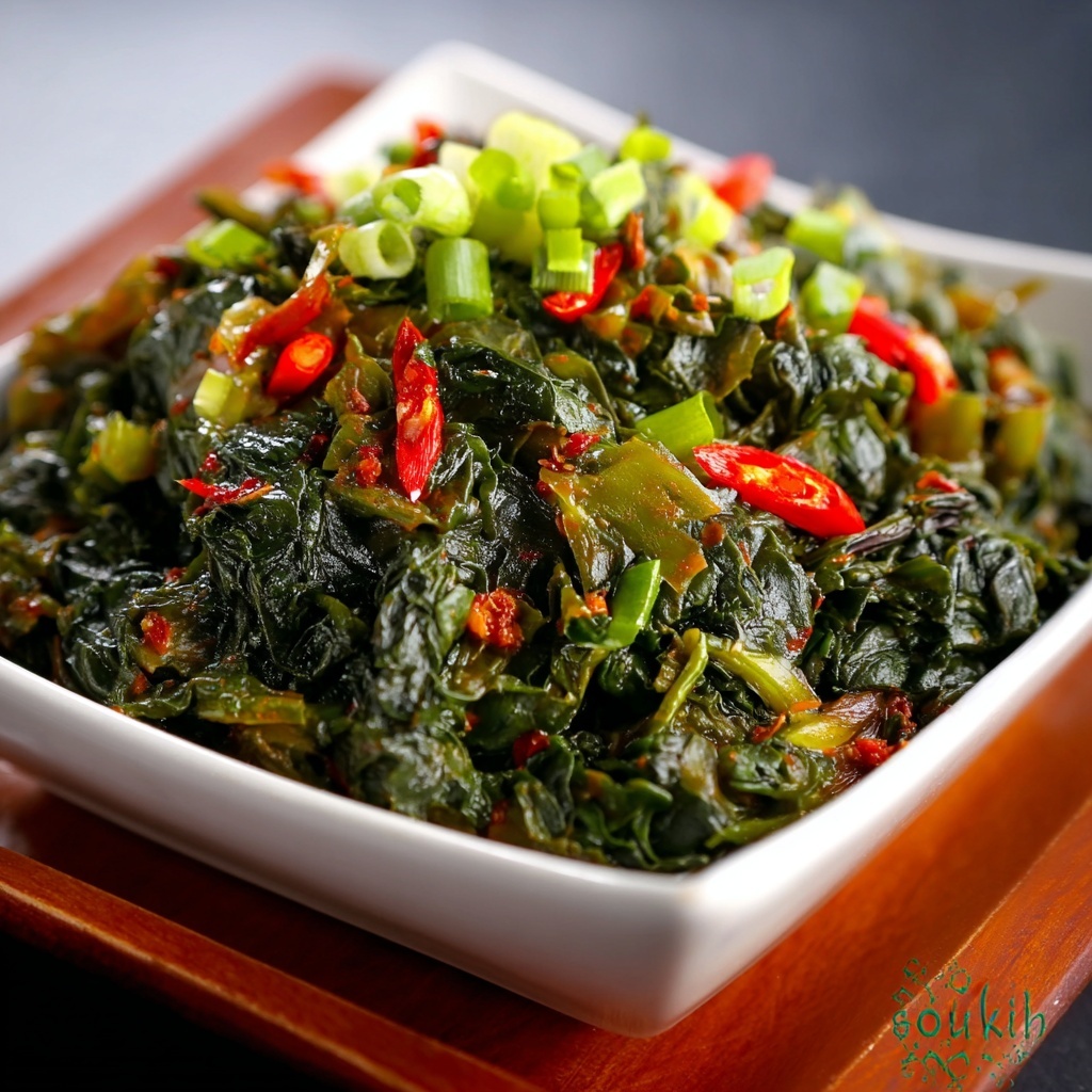 Muriwo Unedovi: Nutritious Collard Greens in a Creamy Peanut Sauce Recipe - Recipe Image
