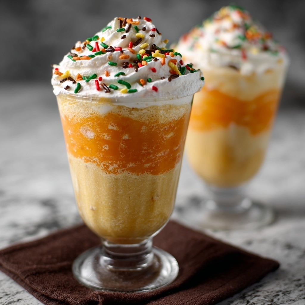 American Candy Corn Milkshake: A Sweet Fall Treat! Recipe - Recipe Image