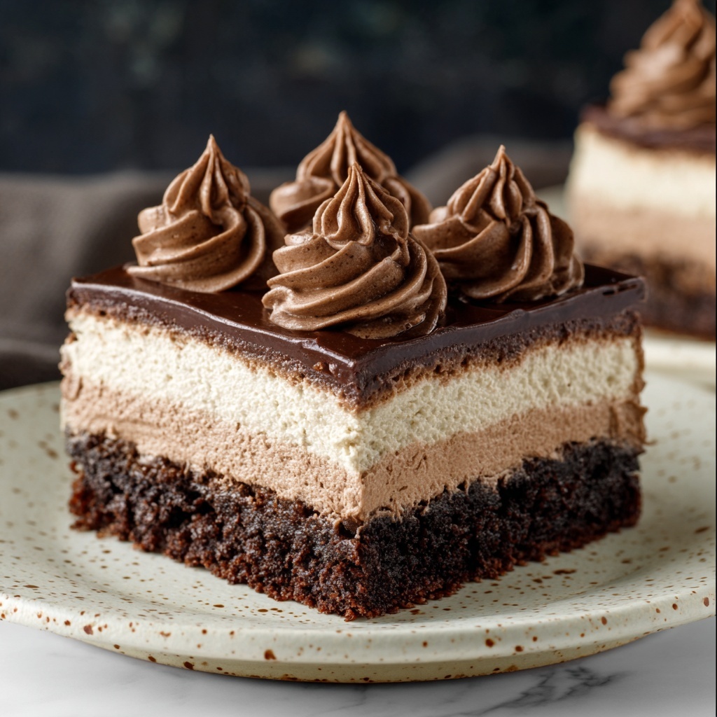 Chocolate Mousse Brownies Recipe - Recipe Image