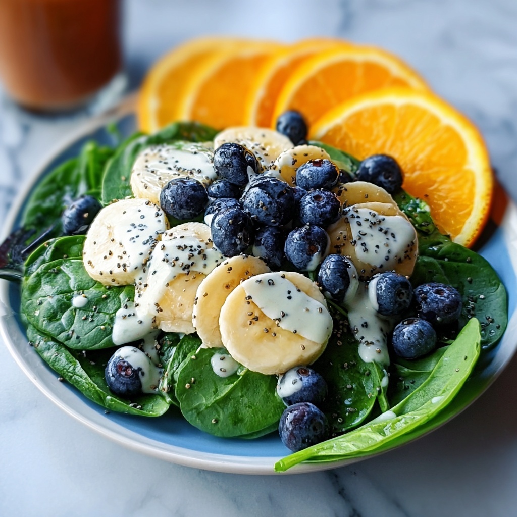 Blueberry Spinach Salad with Orange Poppy Seed Dressing Recipe - Recipe Image