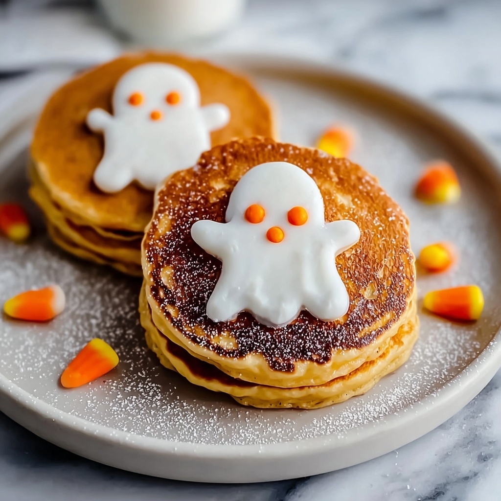 Halloween Pumpkin Pancakes with Spooky Decor Recipe - Recipe Image