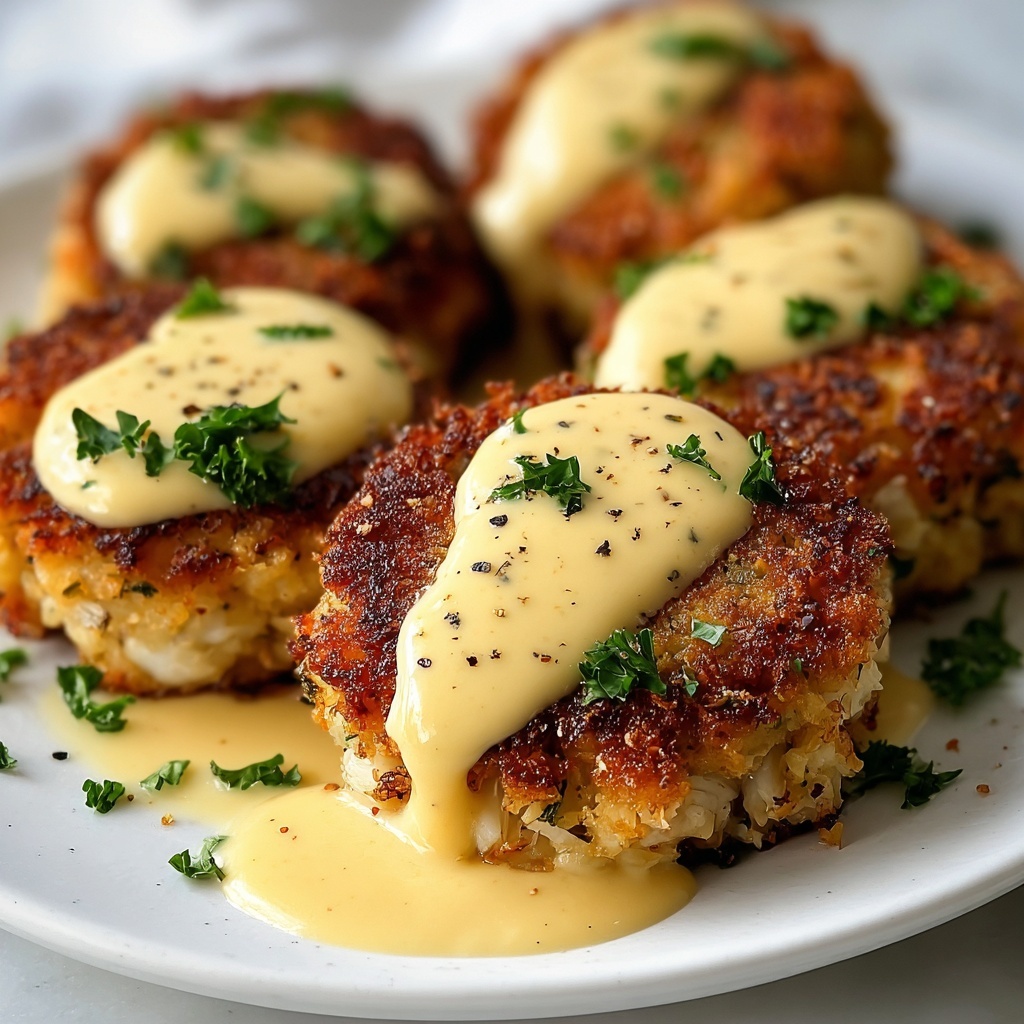 Cheddar Bay Crab Cakes with Lemon Butter Drizzle Recipe - Recipe Image