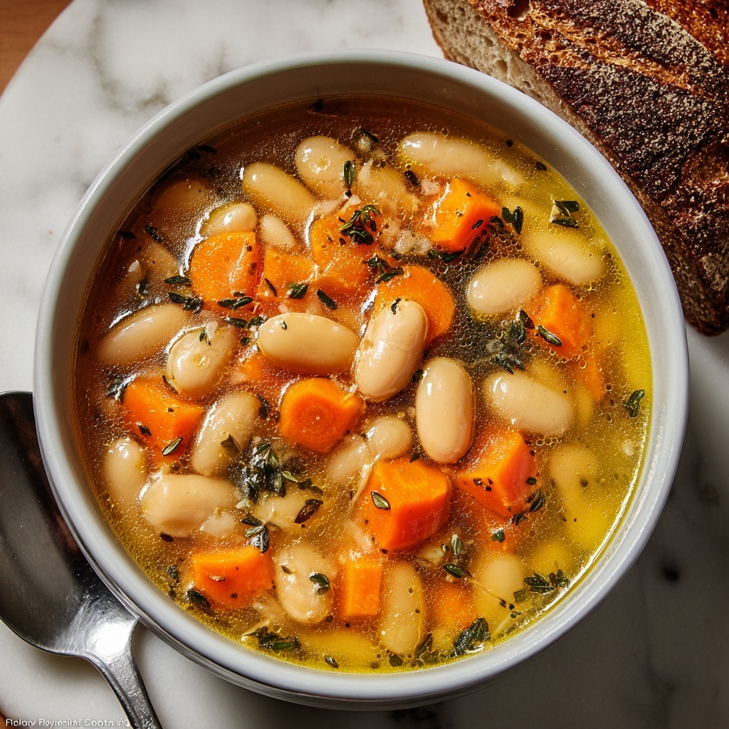 Great Northern Bean Soup with Carrots Recipe - Recipe Image