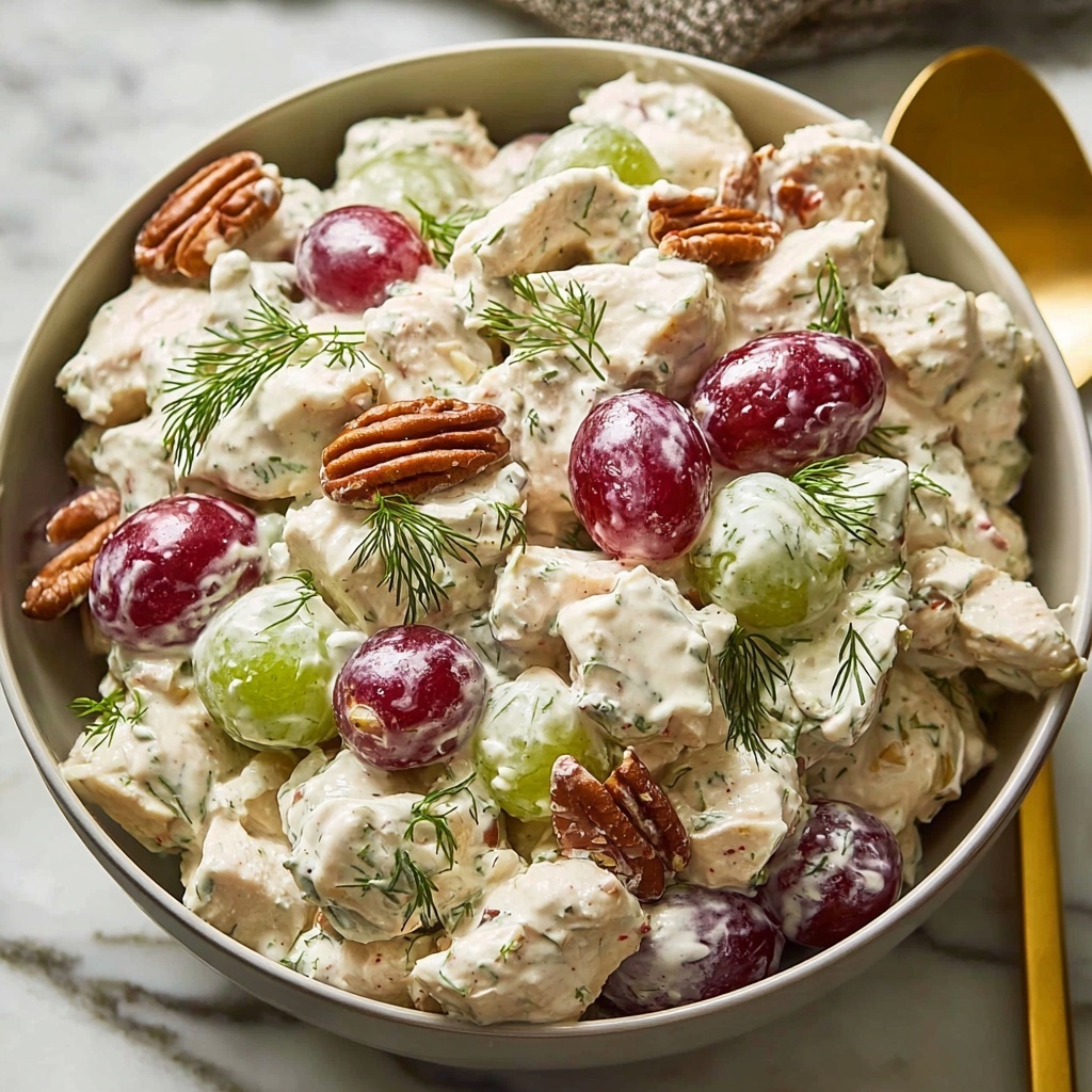 Easy Chicken Salad with Grapes, Pecans, and Dill Recipe - Recipe Image